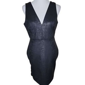 Rosie Daze Boutique TRAC V Neck Sleeveless Cutout Side Slit Mini Dress Black Lar